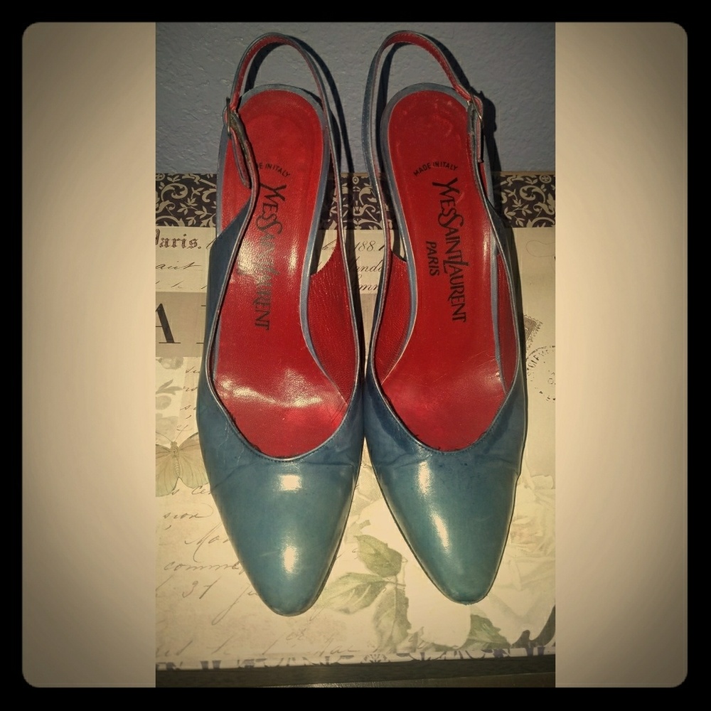 Vintage YSL slingback heels